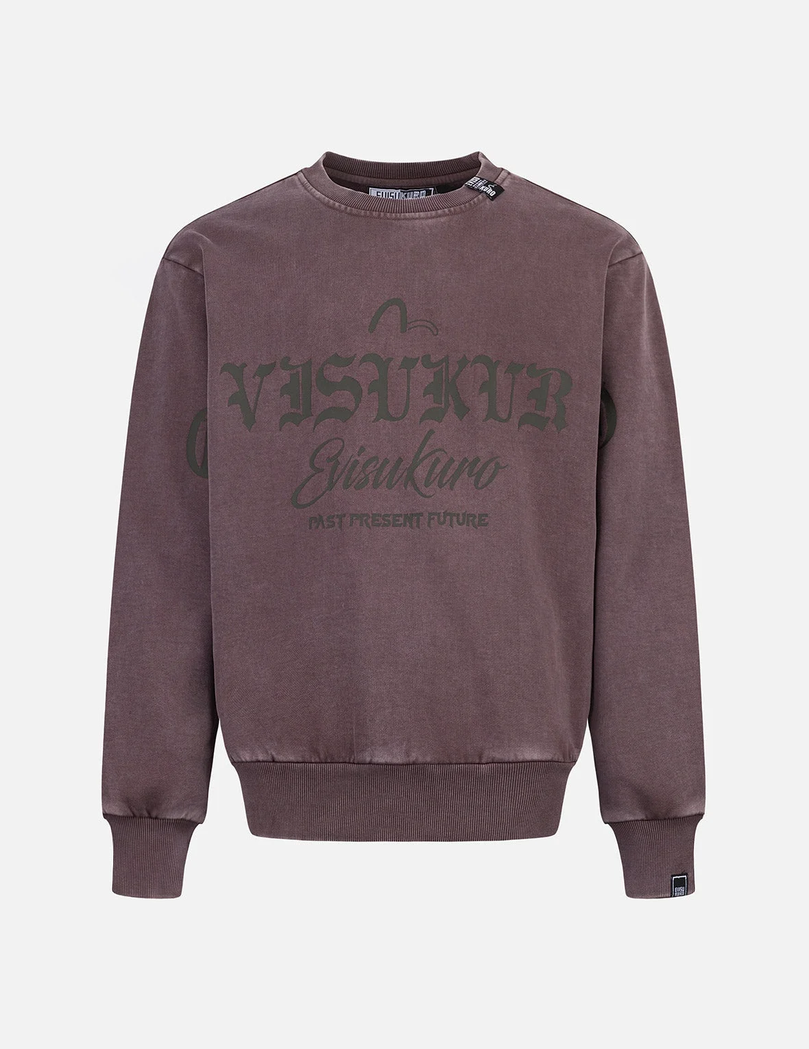 Garment Dyed Multi-Logo Print Relax Fit Sweatshirt - 1