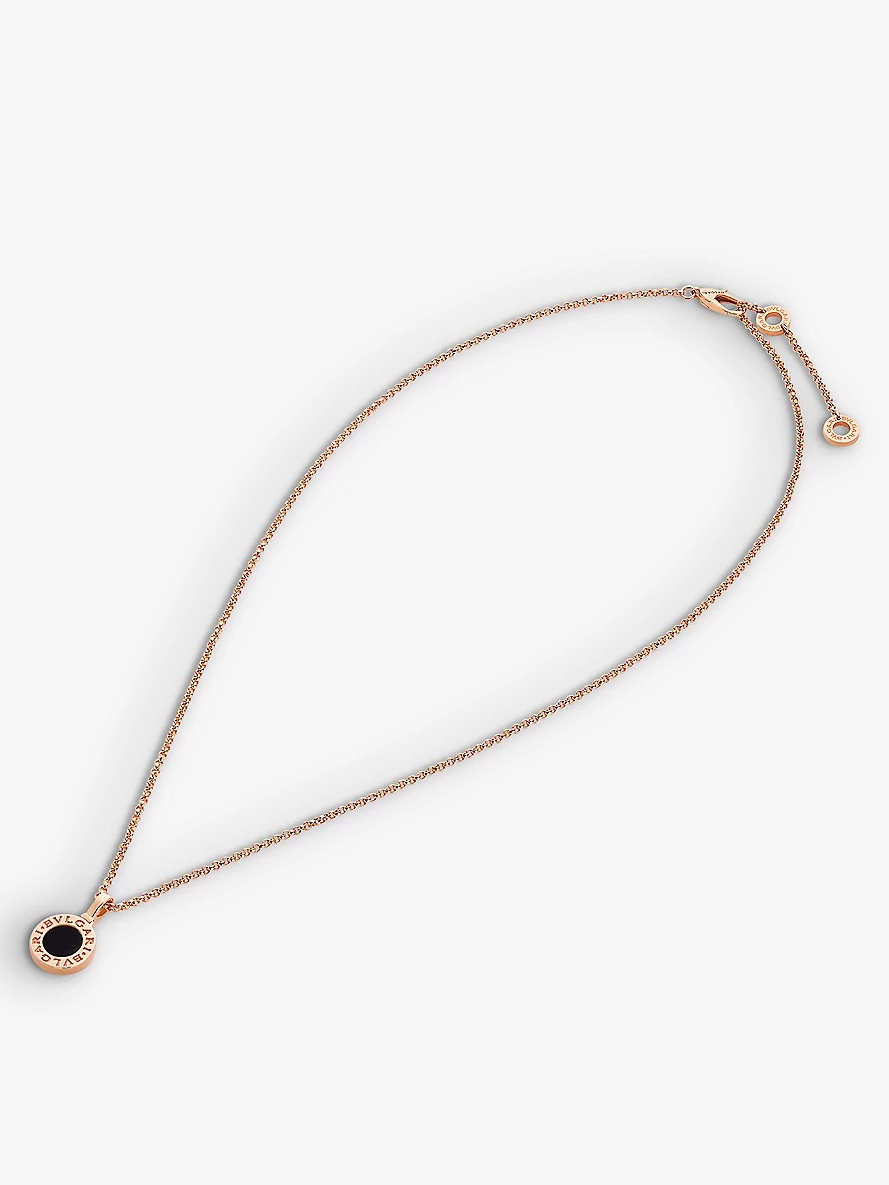 BVLGARI BVLGARI BVLGARI 18ct rose-gold and onyx necklace
