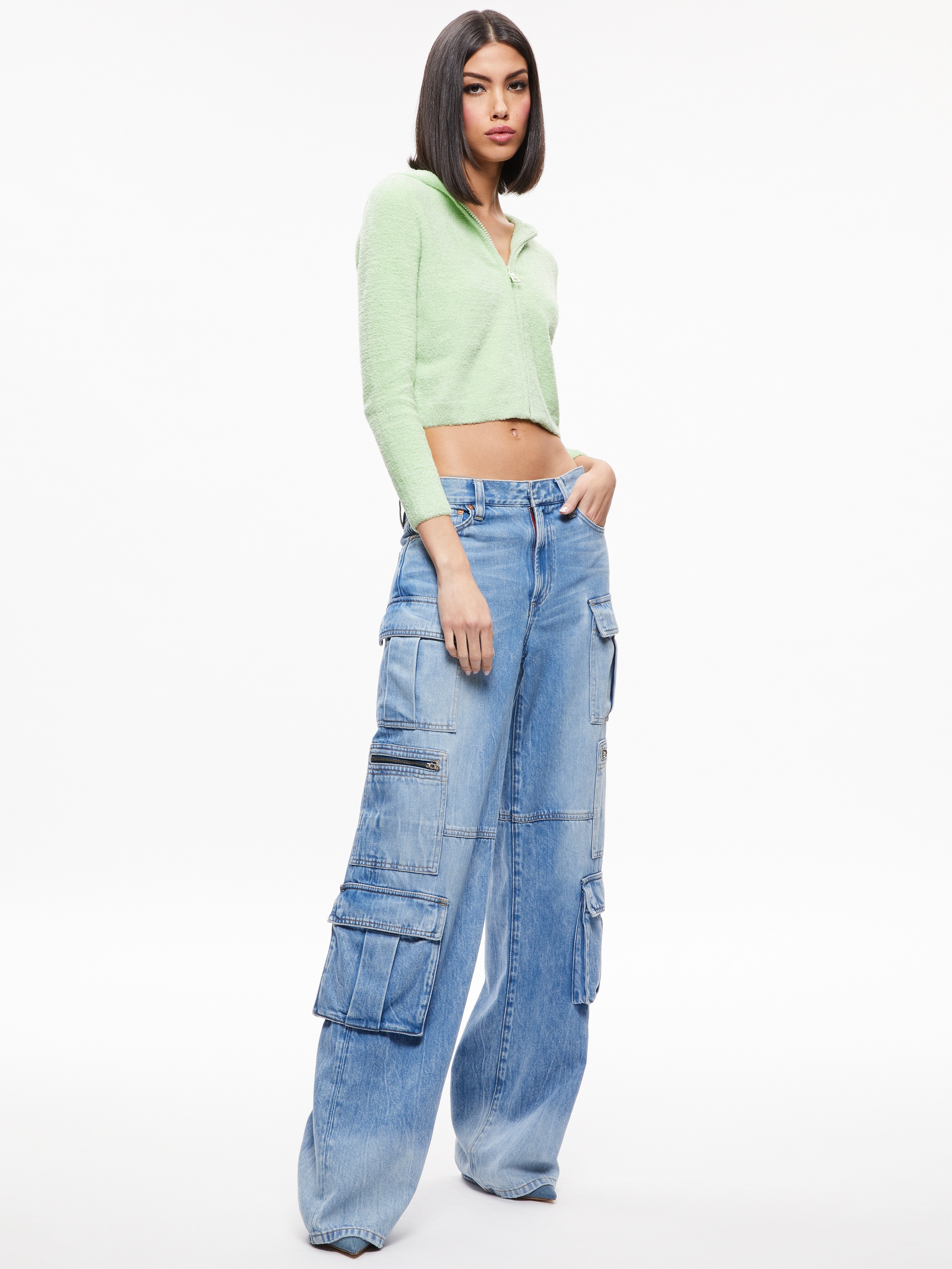 LIDELL CROPPED ZIP UP HOODIE - 6