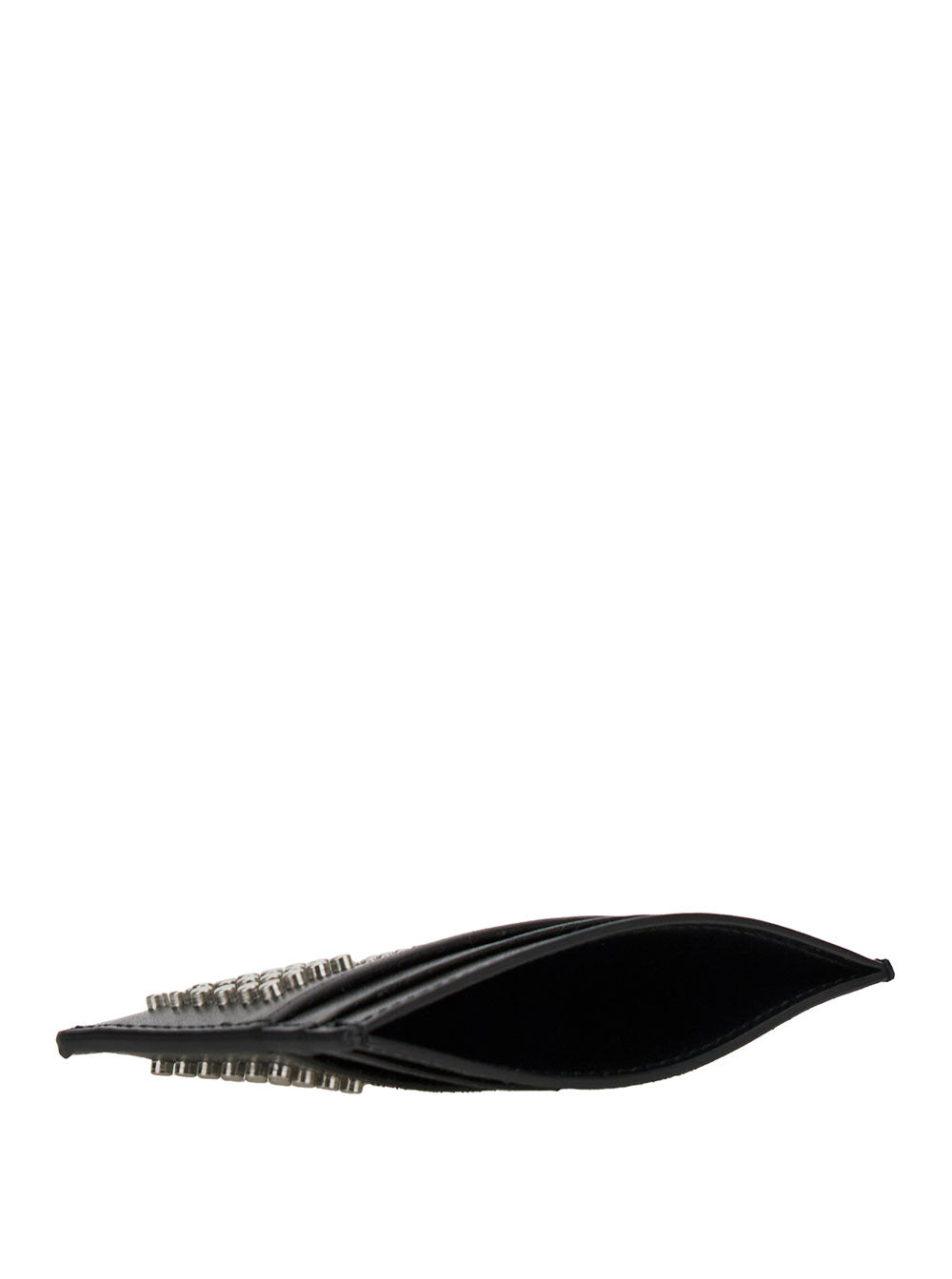 Alexander Mcqueen Men Black Card-Holder With Silver-Finished Studs In Leather Man - 3