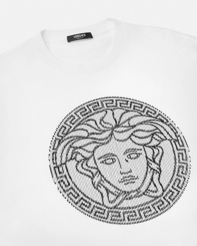 VERSACE Embroidered Medusa Sliced T-Shirt outlook