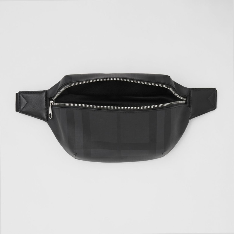 Medium London Check and Leather Bum Bag 6