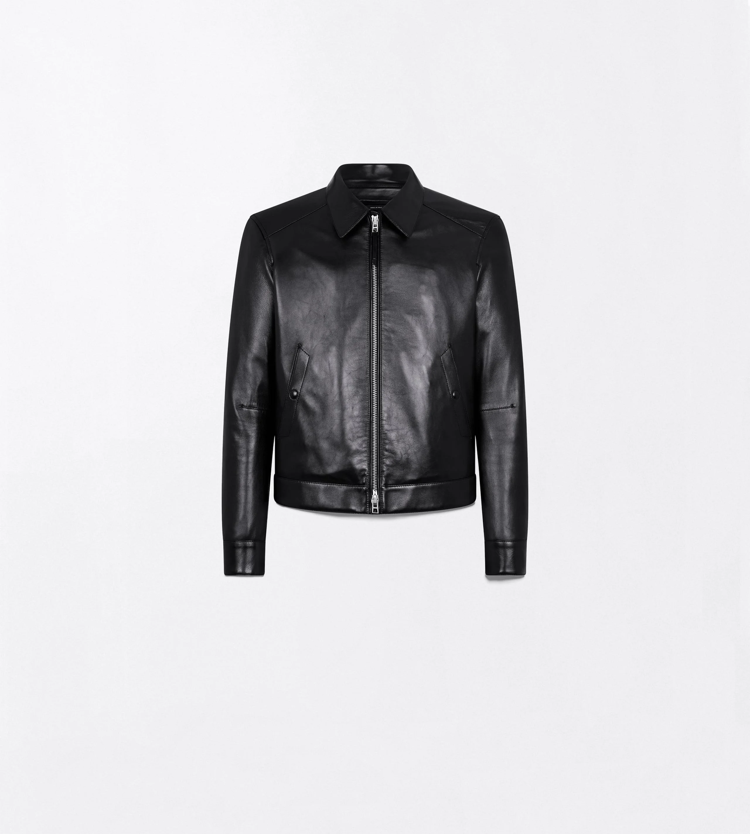 NAPPA GRAIN LEATHER COLLAR BLOUSON - 1