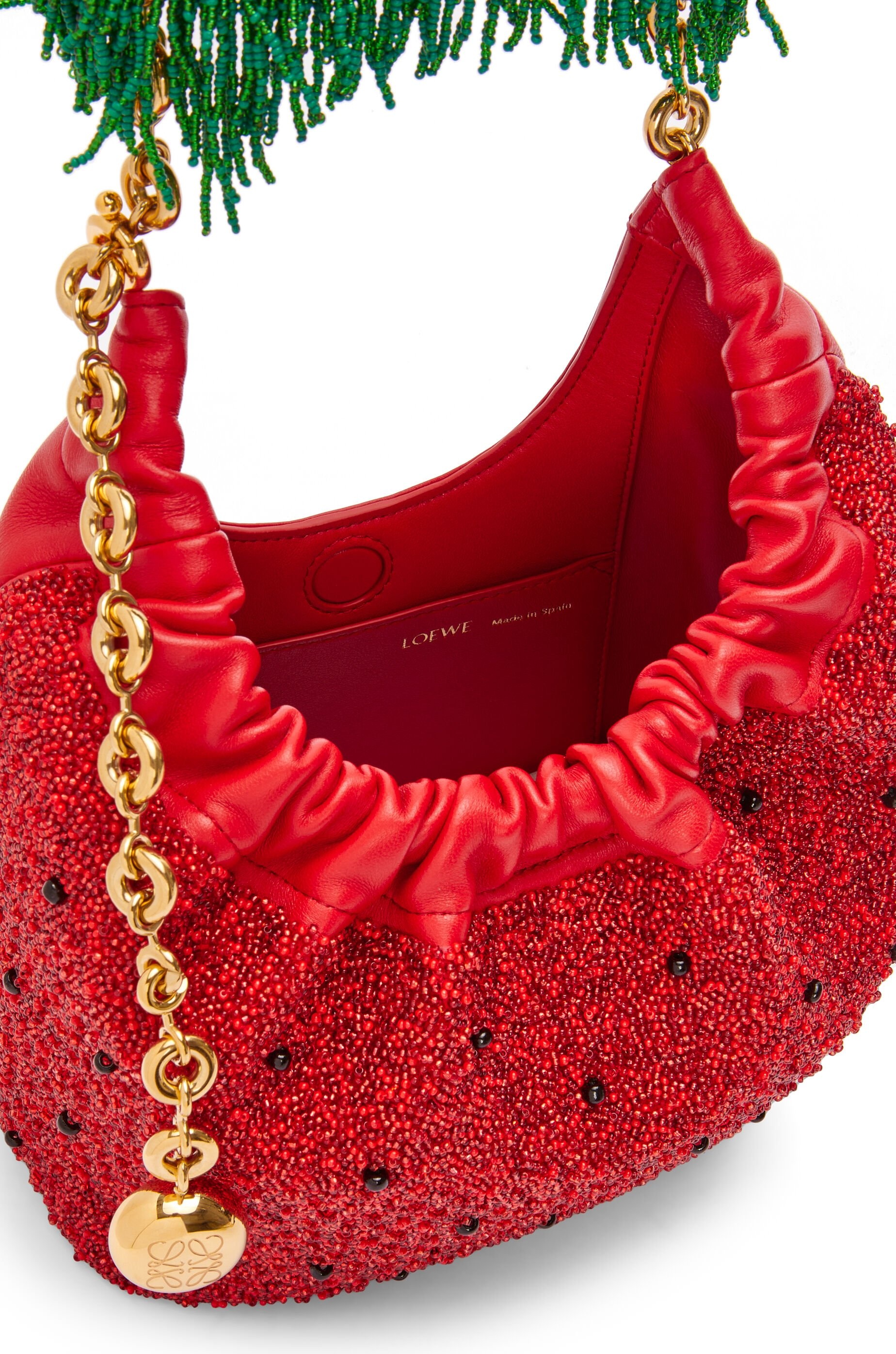 Mini Squeeze bag in beaded leather - 8