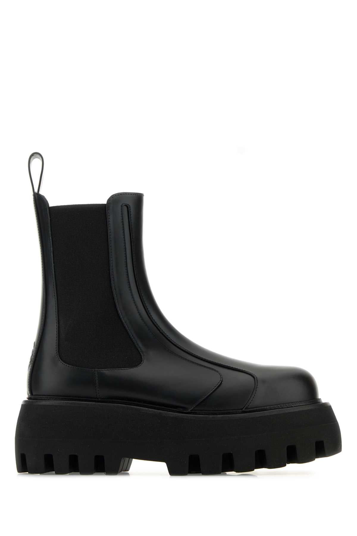 Alexander Mcqueen Women Black Leather Chelsea Sofa Ankle Boots - 1