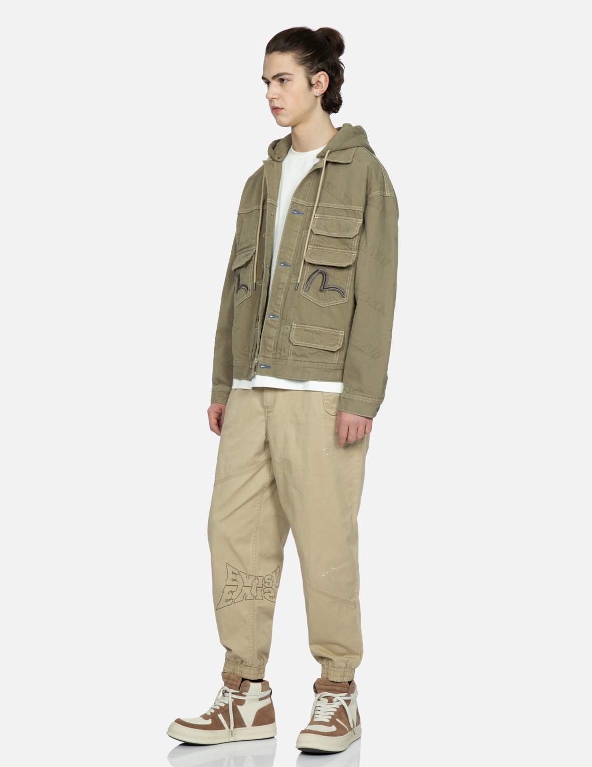 MULTI-LOGO PRINT LOOSE-FIT JOGGER PANTS - 4