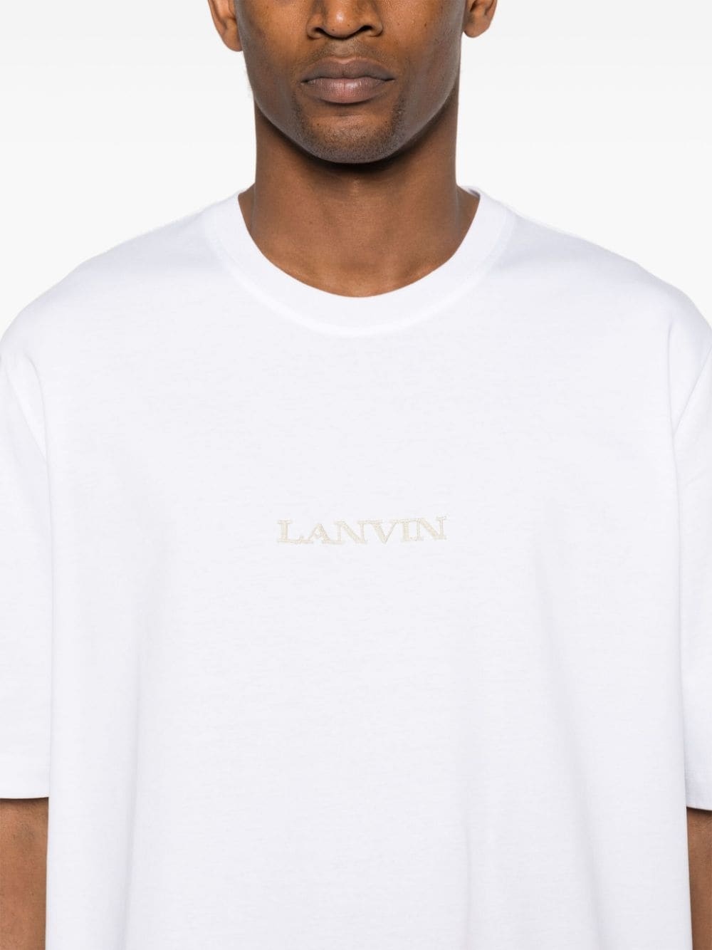 logo-embroidered cotton T-shirt - 5