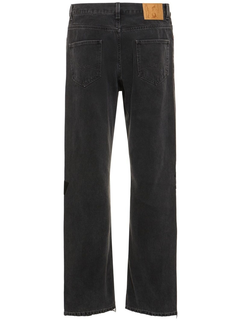 Straight cotton denim jeans - 3