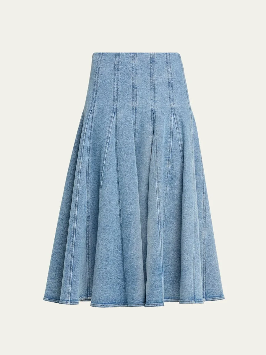 Taylan Denim Midi Skirt - 1