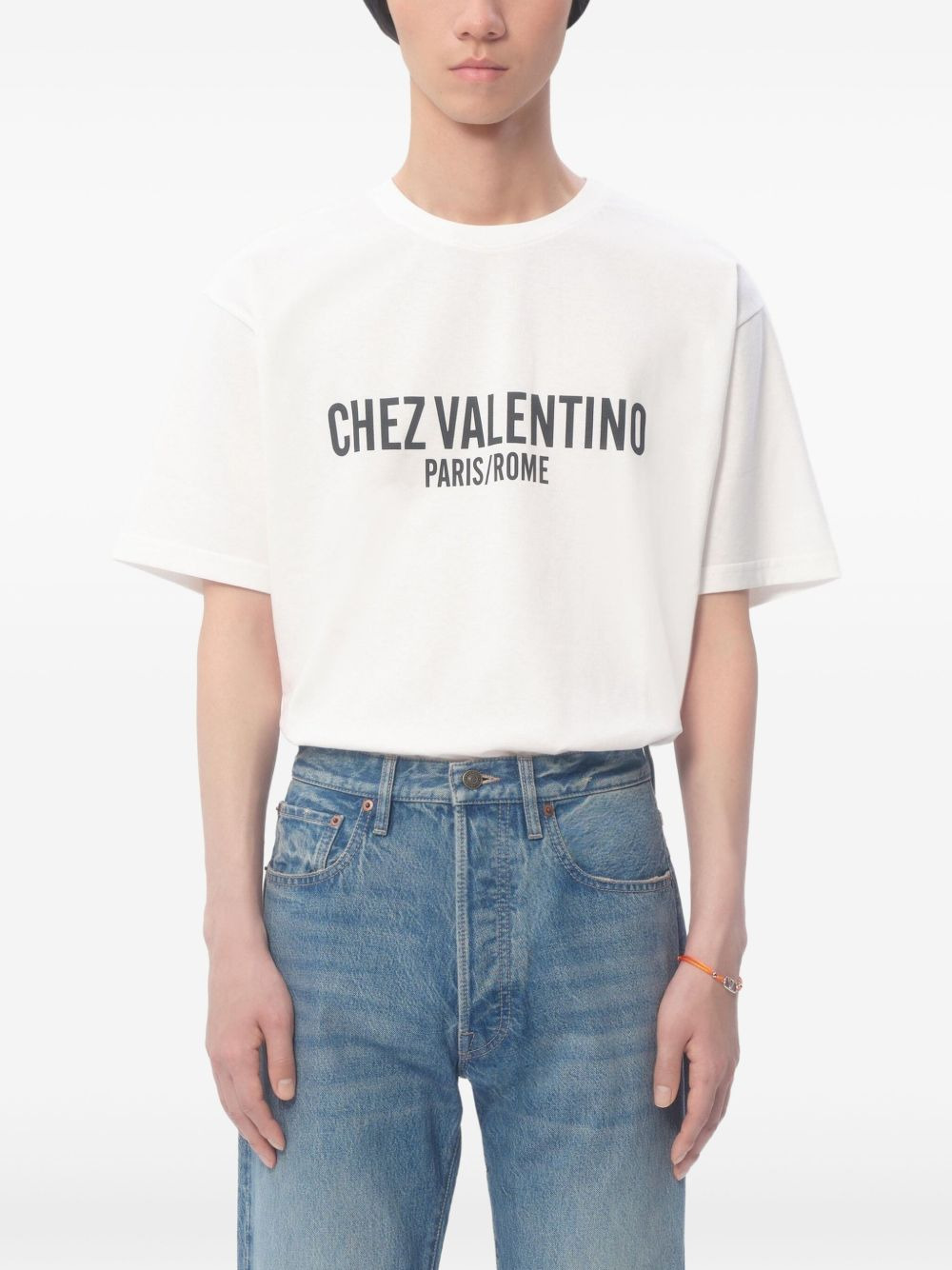 Chez Valentino-print T-shirt - 3