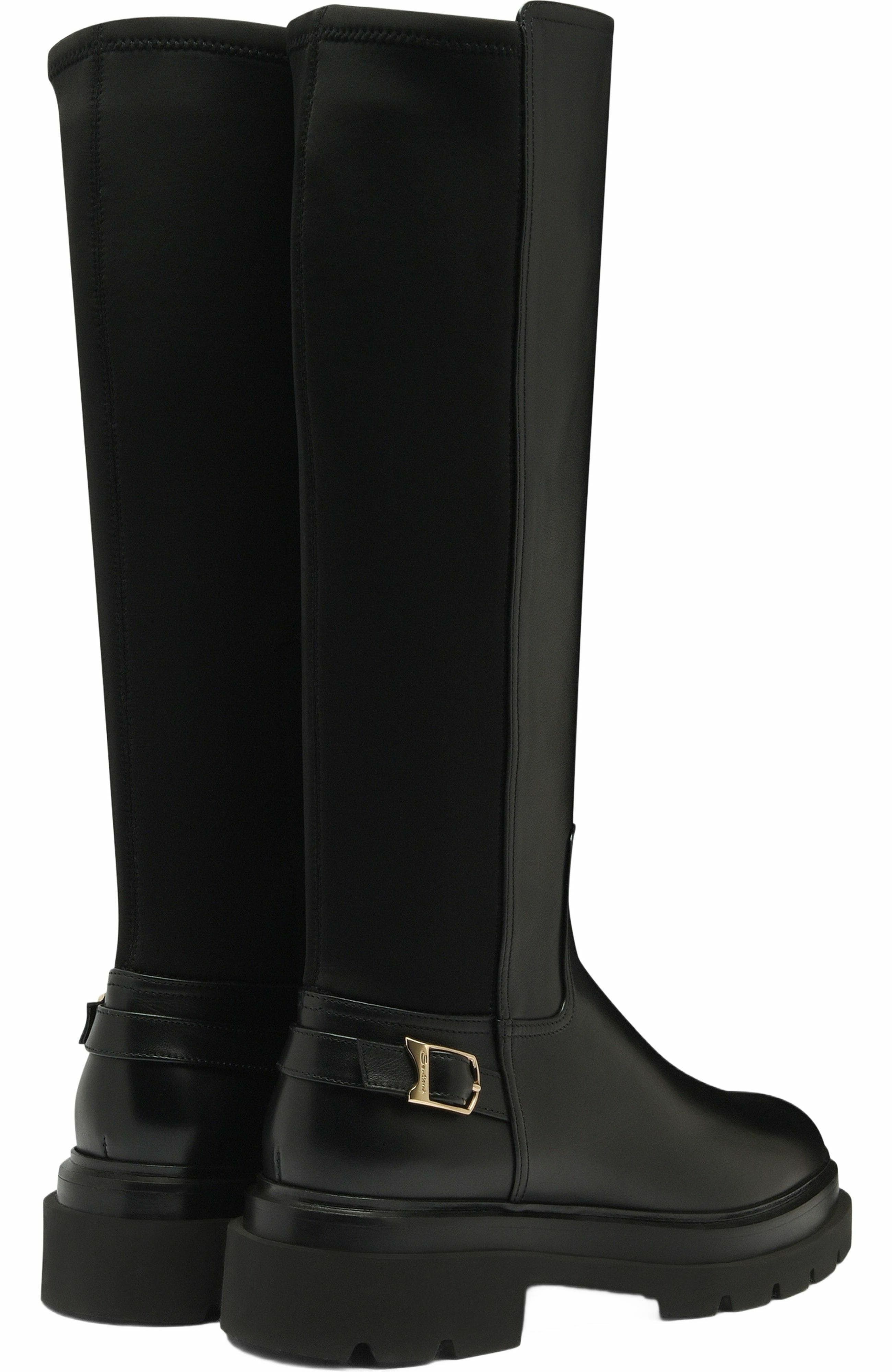 Santoni Women's Erin Black Lugsole Boot at Nordstrom - 4