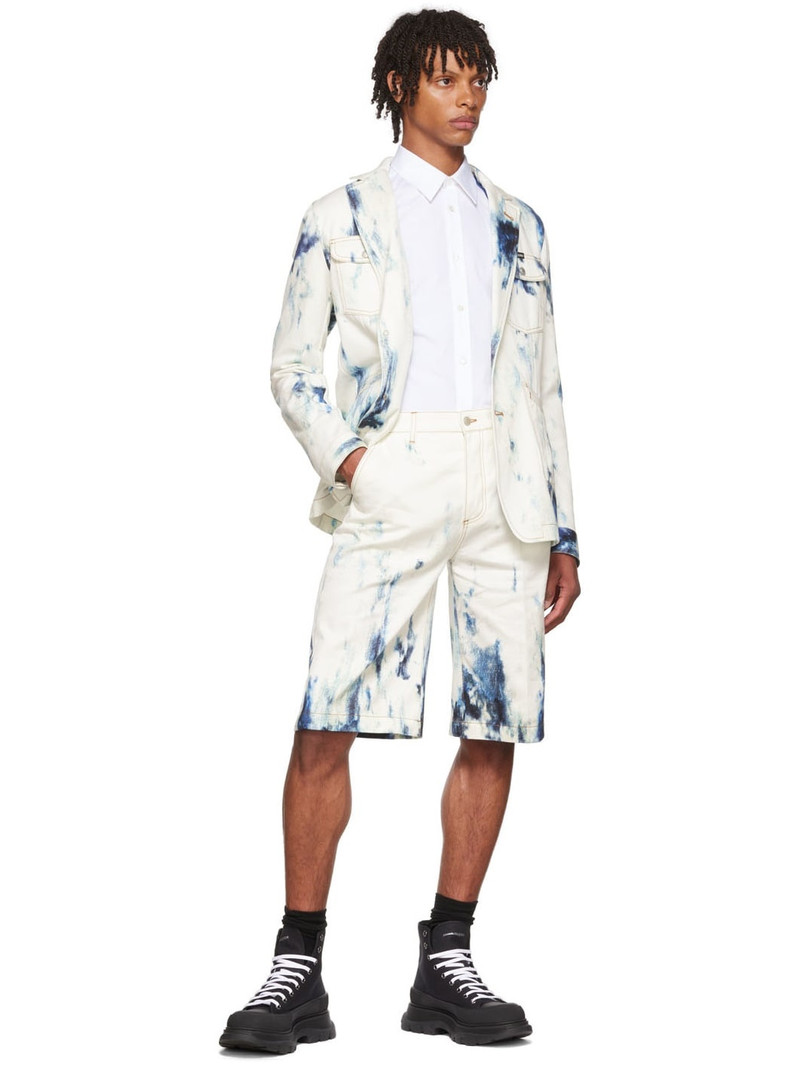Alexander McQueen White Denim Shorts outlook