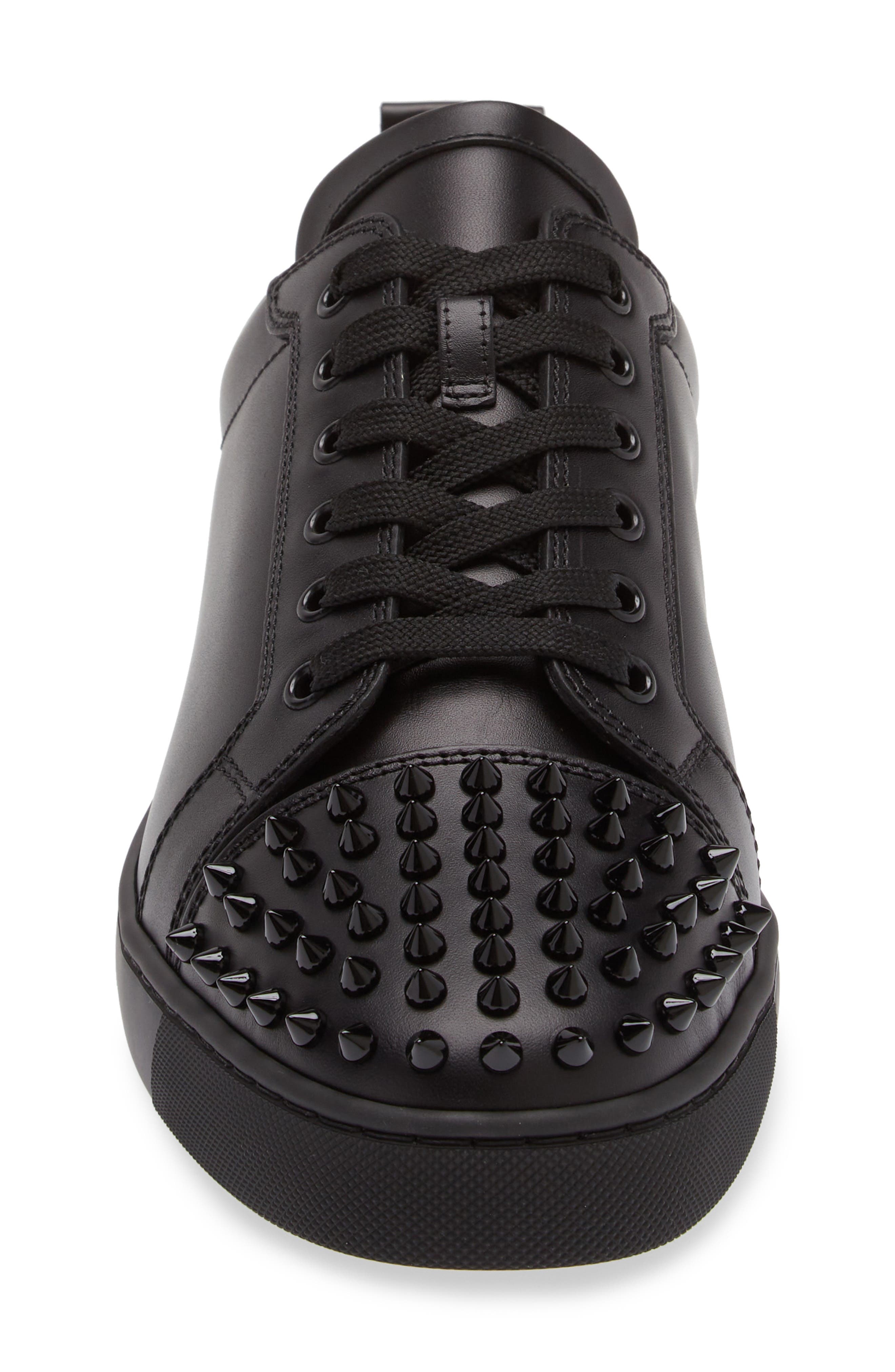 Christian Louboutin Louis Junior Spikes Sneaker in Cm53 Black/black at Nordstrom - 4