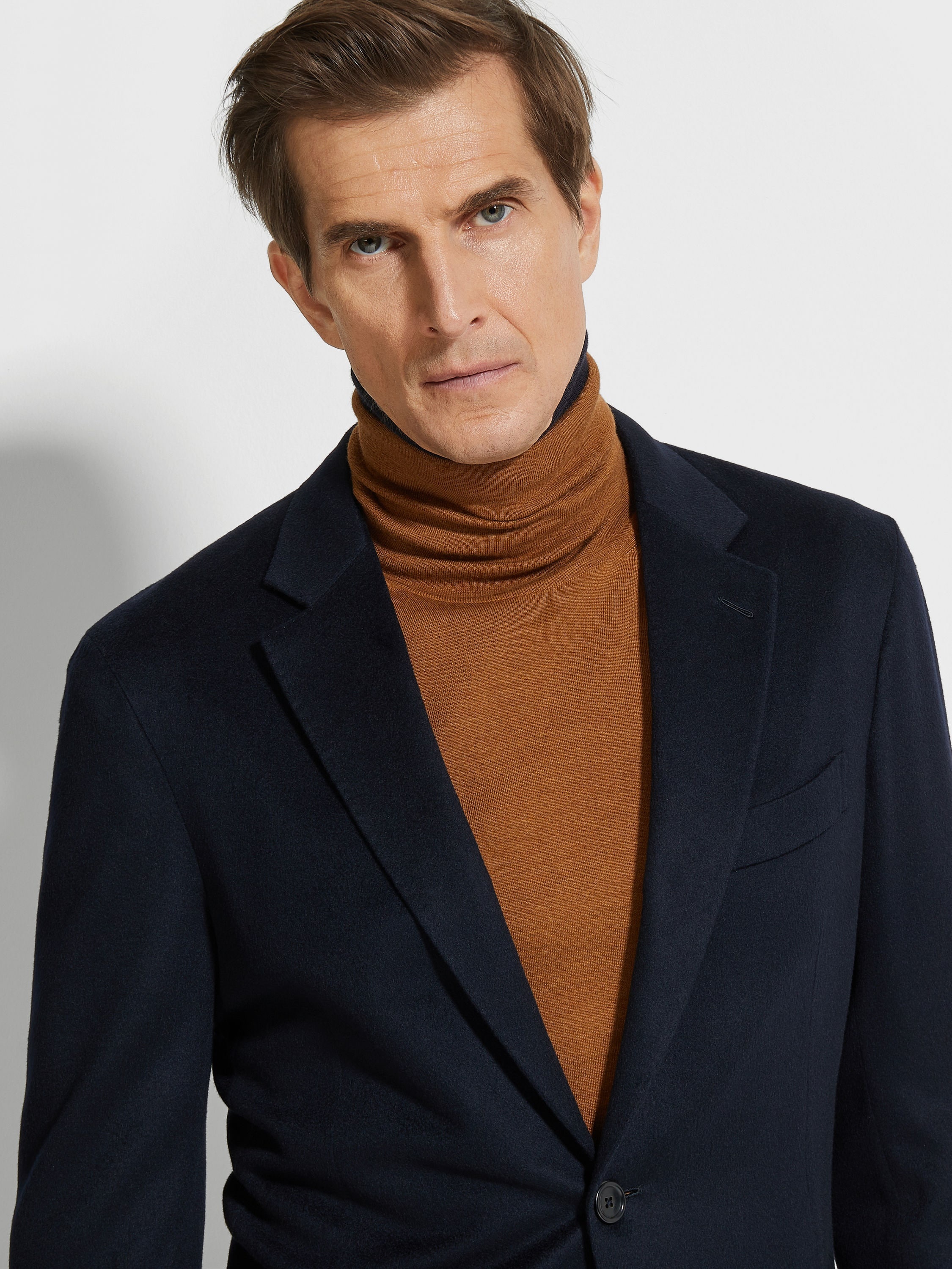 NAVY BLUE OASI CASHMERE JACKET - 3
