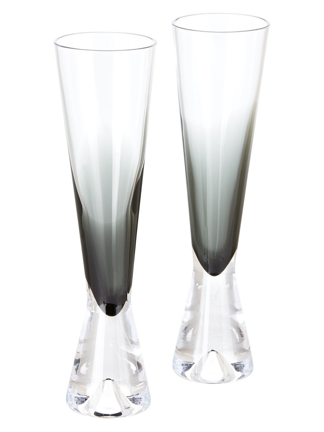 Black Tank Champagne Glass Set - 2