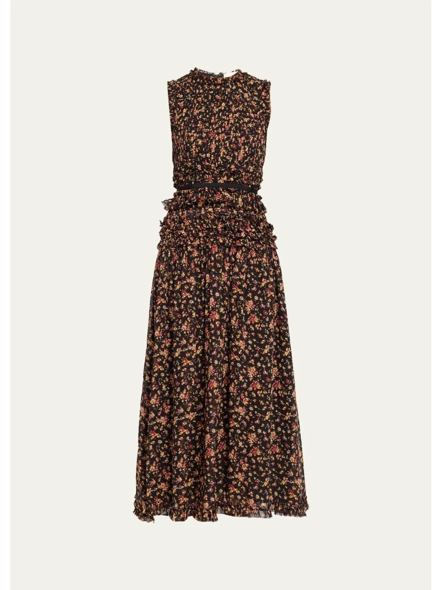 Etta Sleeveless Silk Maxi Dress - 1