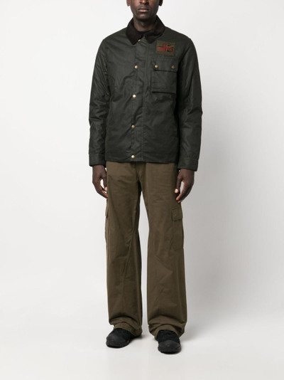 Barbour logo-patch cotton workers jacket outlook