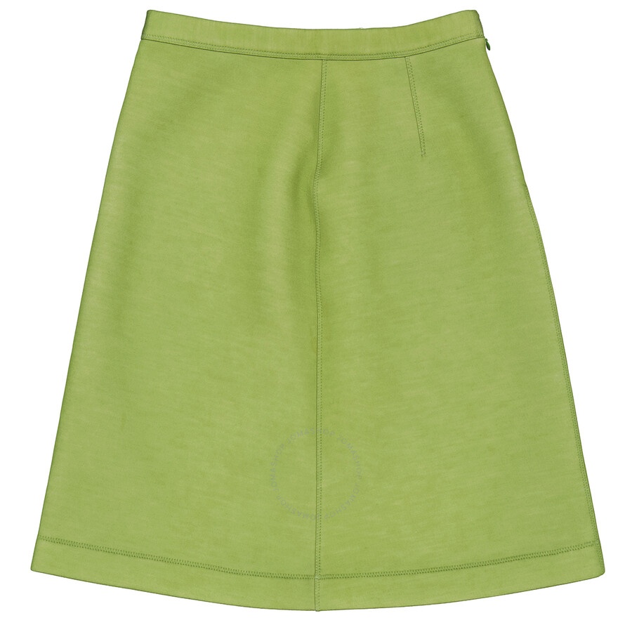 Burberry Cedar Green Double-faceed Neoprene A-line Skirt - 2