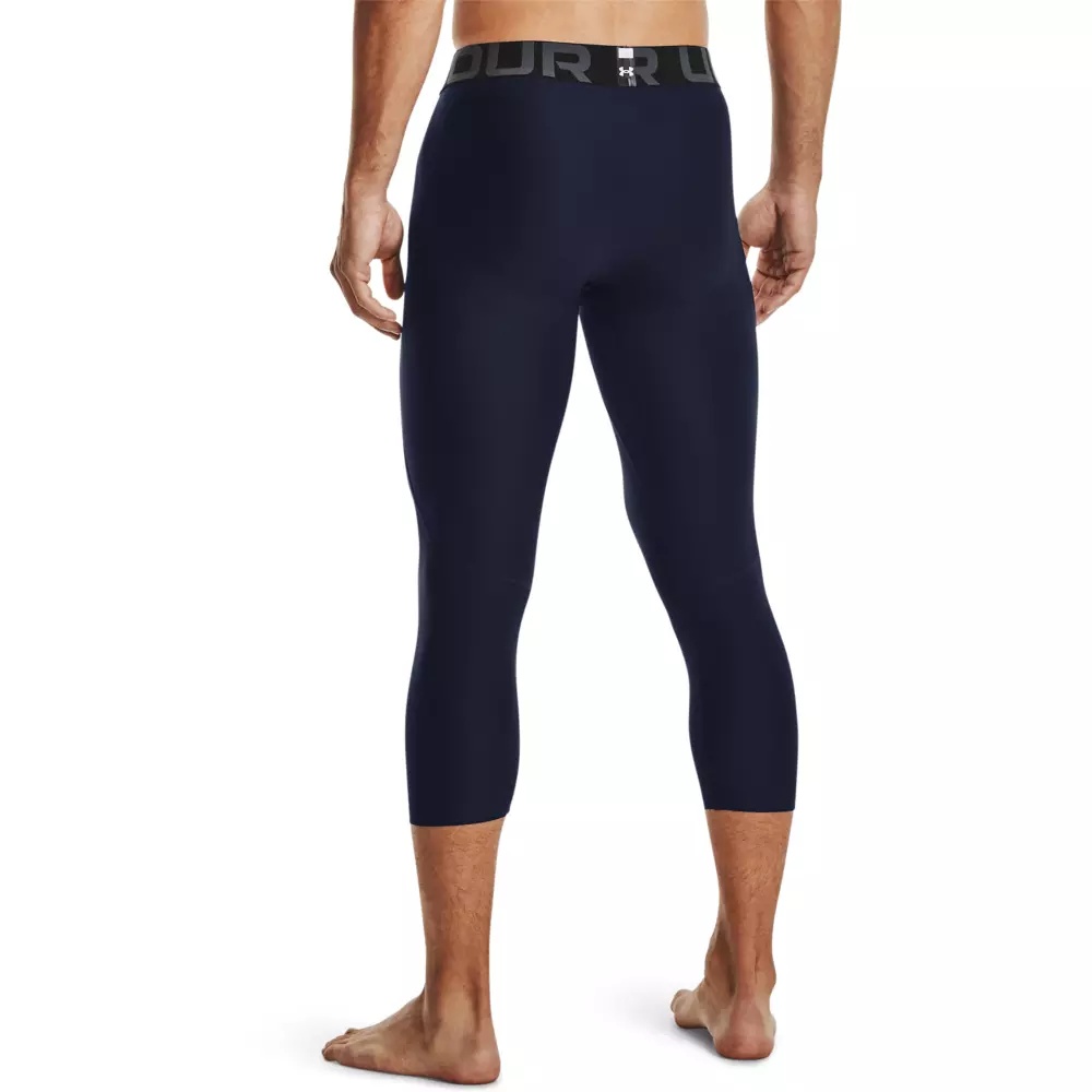 Men's Navy HeatGear Armour Â¾ Leggings - 2