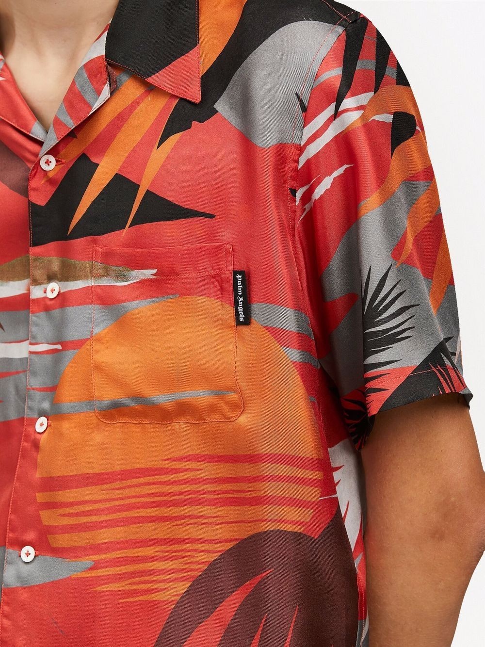 palm tree-print silk shirt - 5