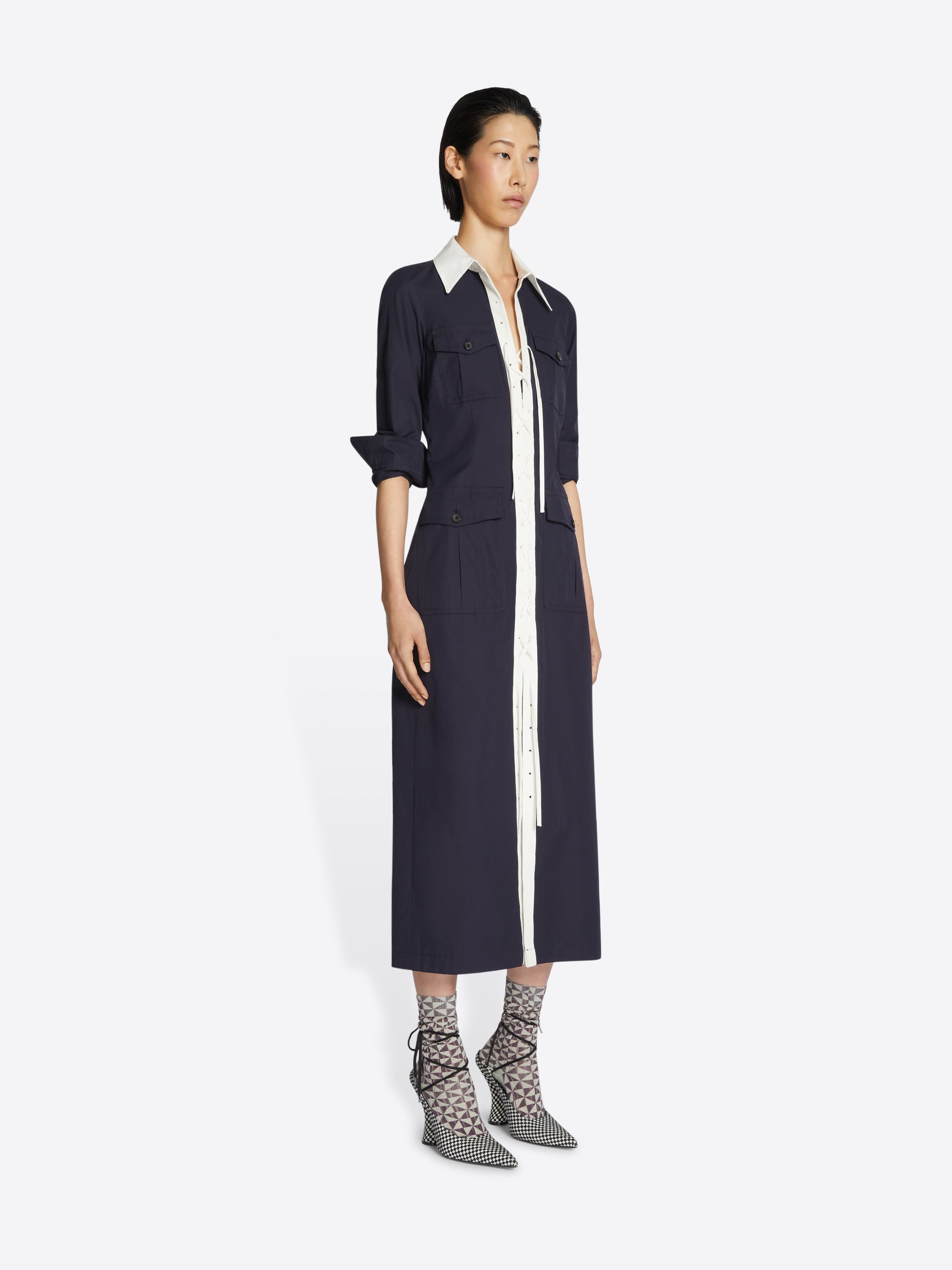 LACED SHIRT DRESS - 3