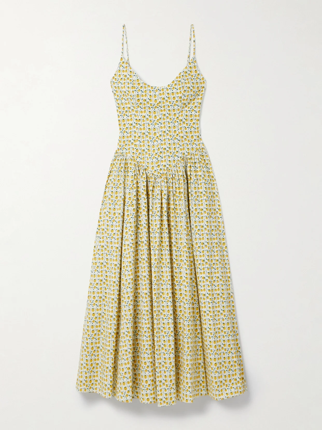 Dena Pleated Printed Cotton-blend Poplin Maxi Dress - 1