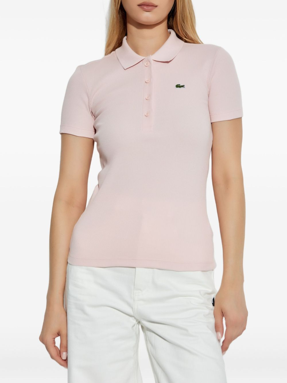 ribbed polo shirt - 3
