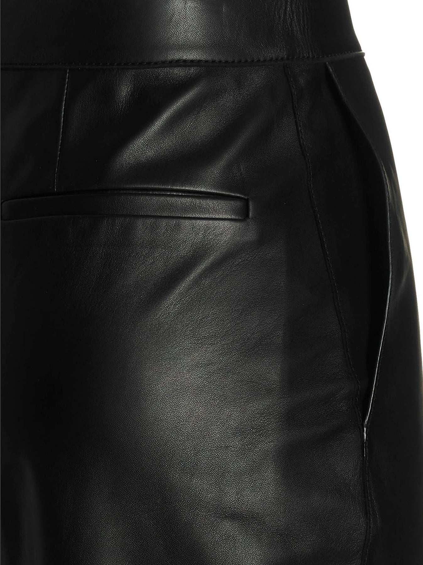 Leather Balloon-Style Pants Black - 4