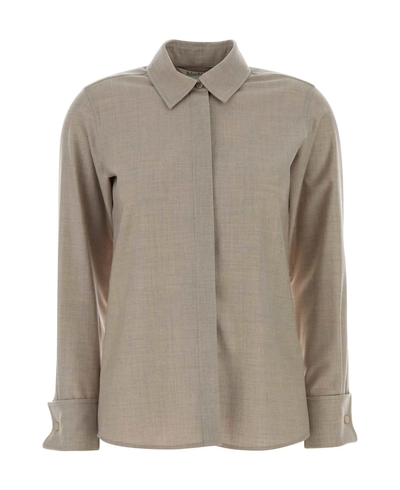 Dove Grey Stretch Cashmere Tebaide Shirt - 1