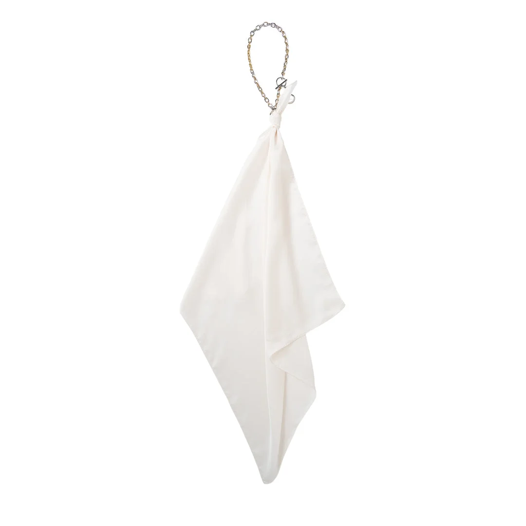 Black Silk Scarf Necklace - 1