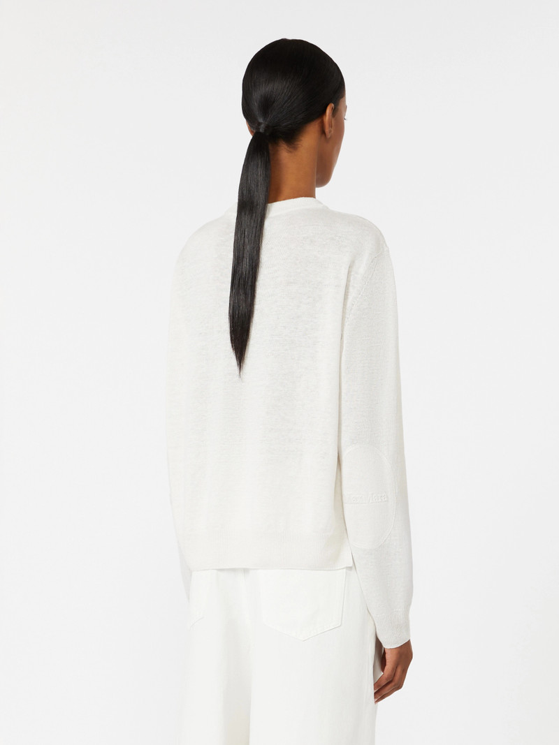 FERVORE Linen yarn crew-neck sweater - MILK 4