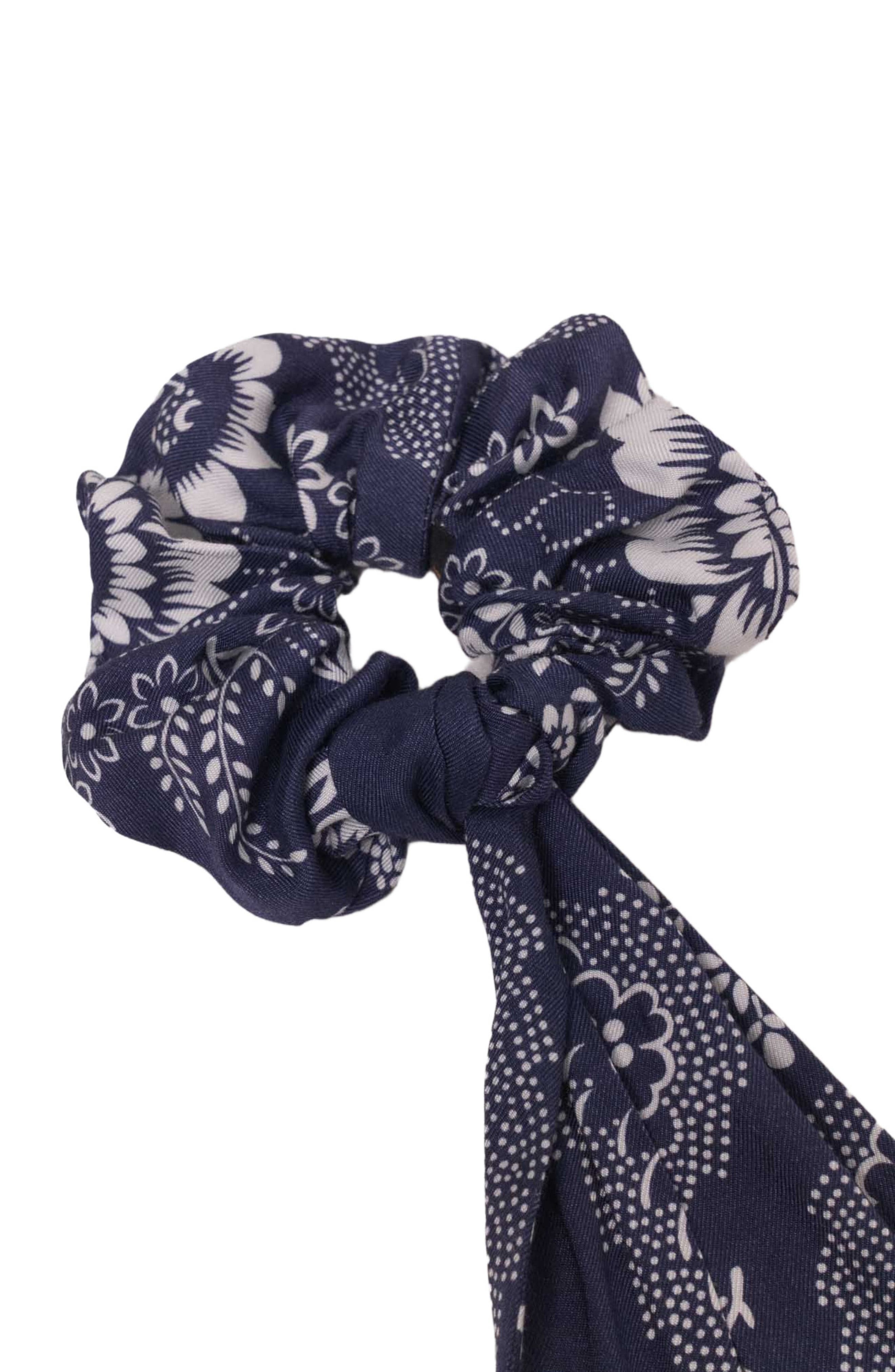 maje Printed scrunchie with twill in Navy Bandana Print at Nordstrom - 3