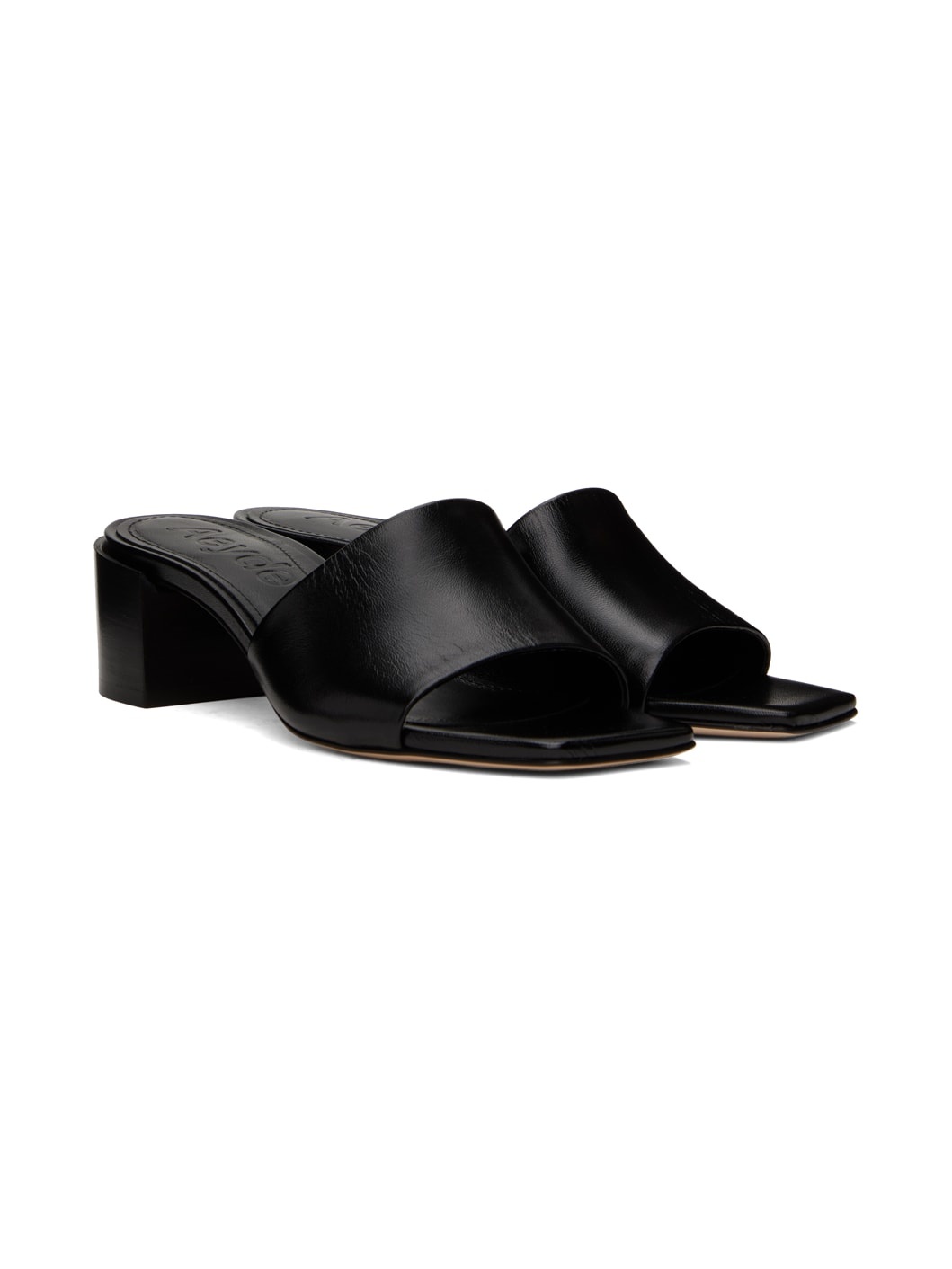 Black Lissy Heeled Sandals - 4