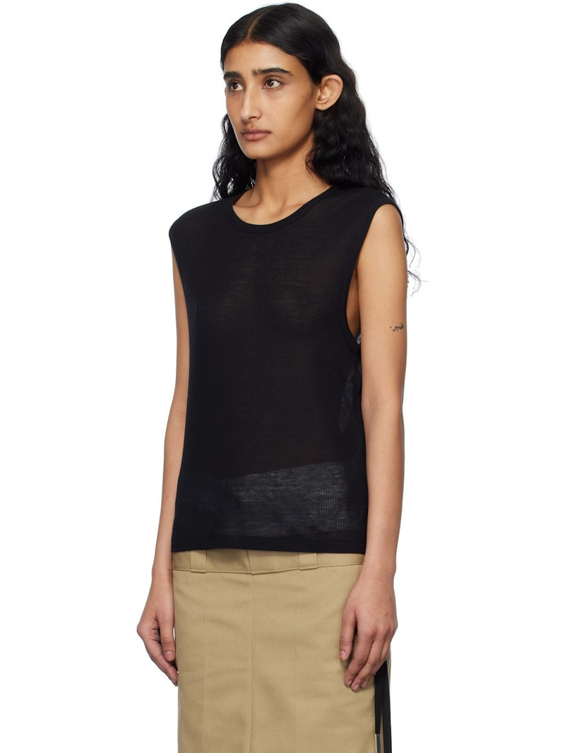 Ann Demeulemeester Black Biba Sleeveless Tank Top outlook
