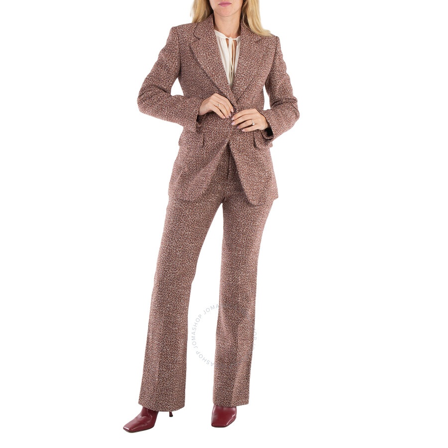 Chloe Ladies Multicolor Boucle Flared Trousers - 6