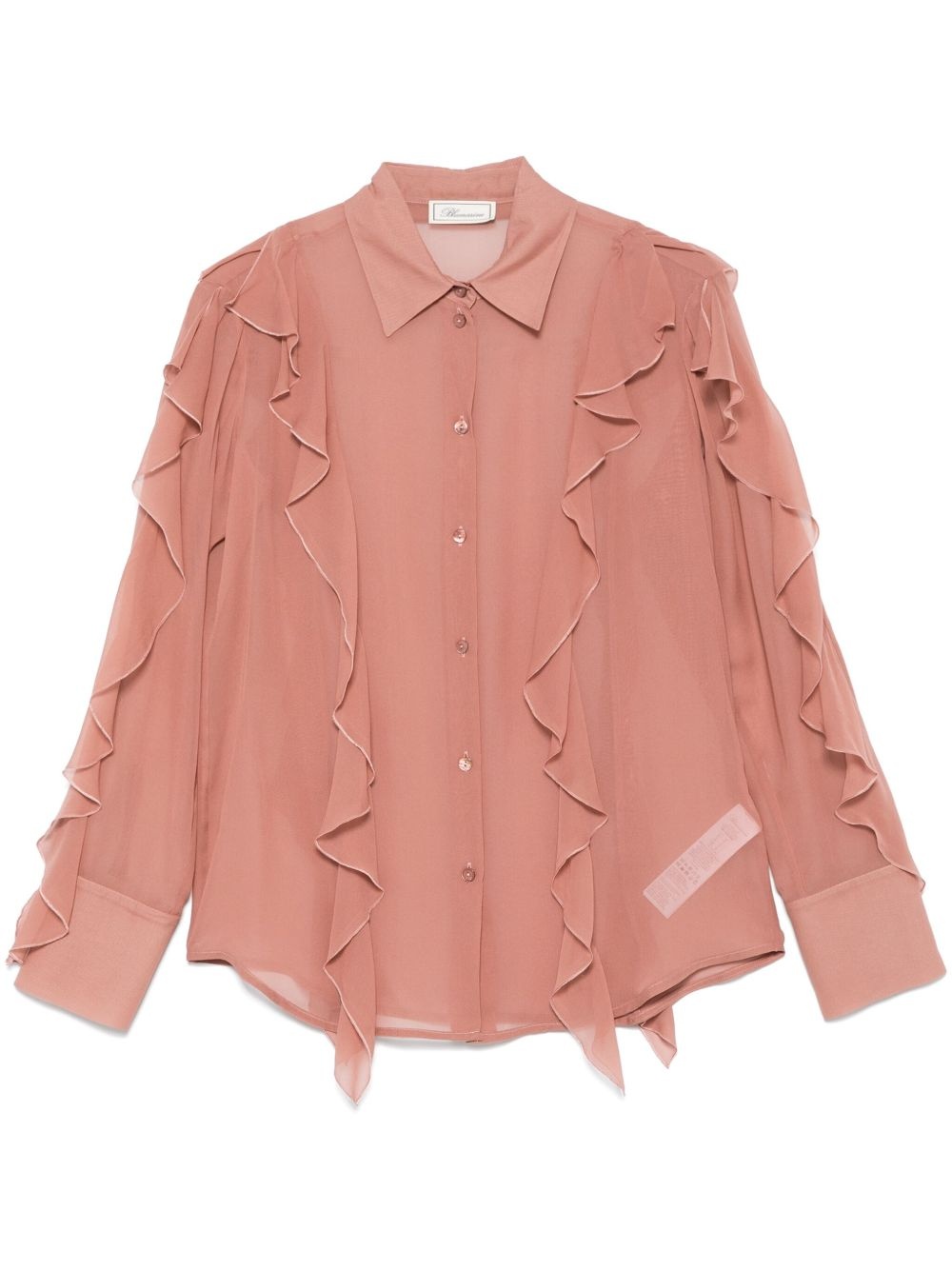ruffled silk shirt - 1