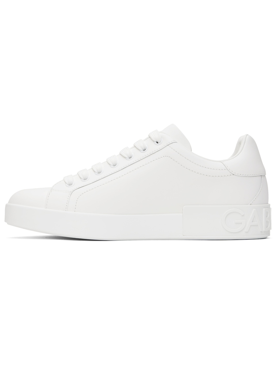 White Calfskin Portofino Sneakers - 3