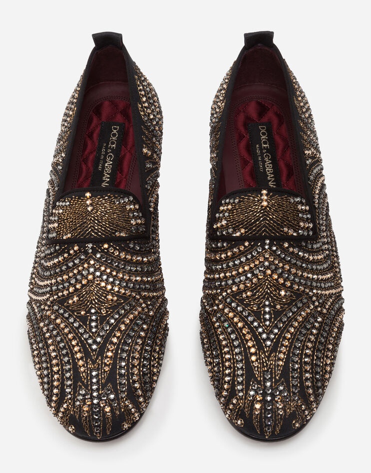 Slippers in velvet with crystals - 4