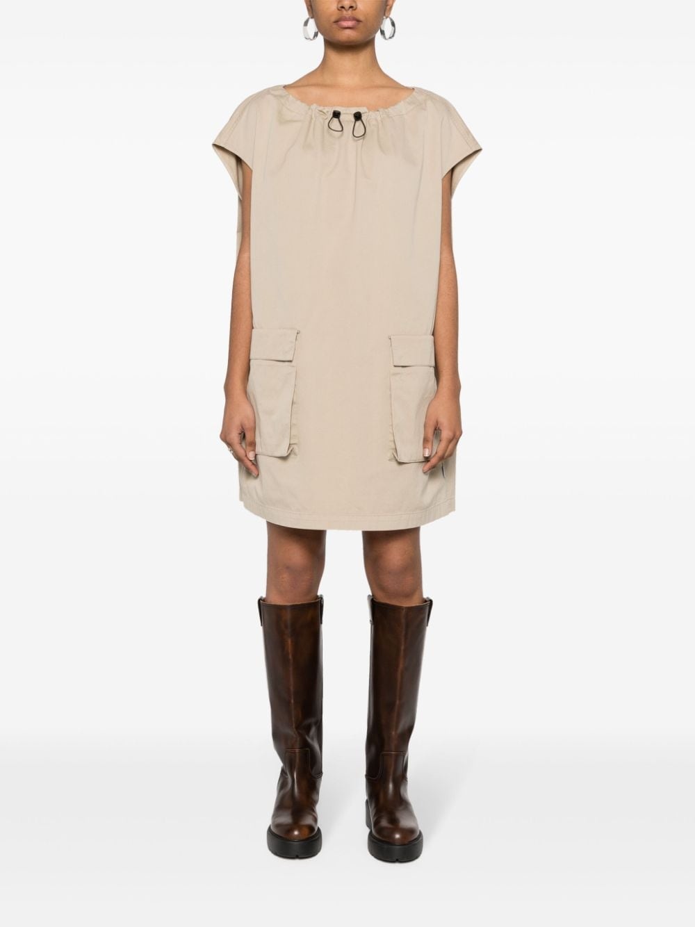 cotton poplin mini dress - 2