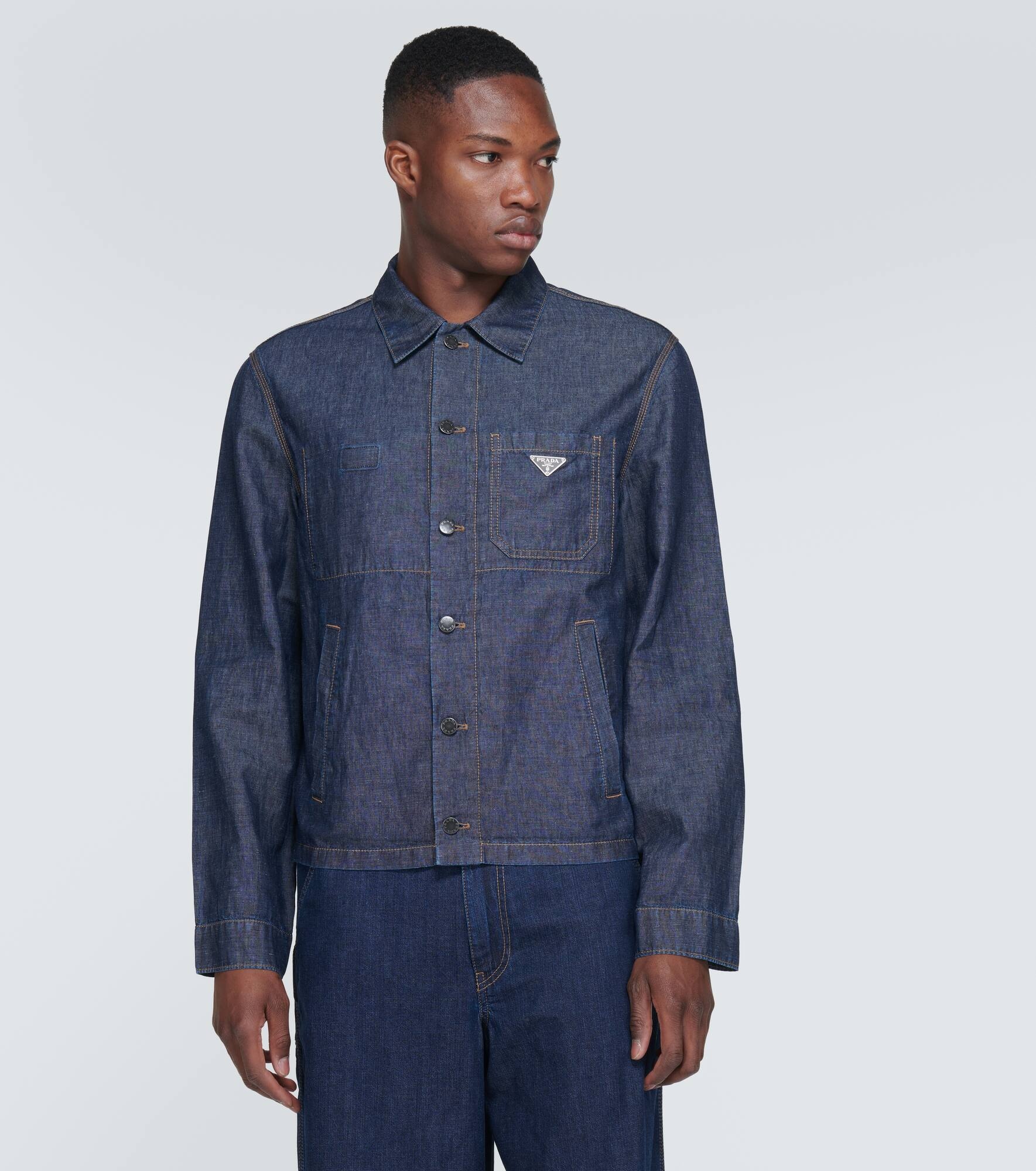 Cotton and linen overshirt - 3