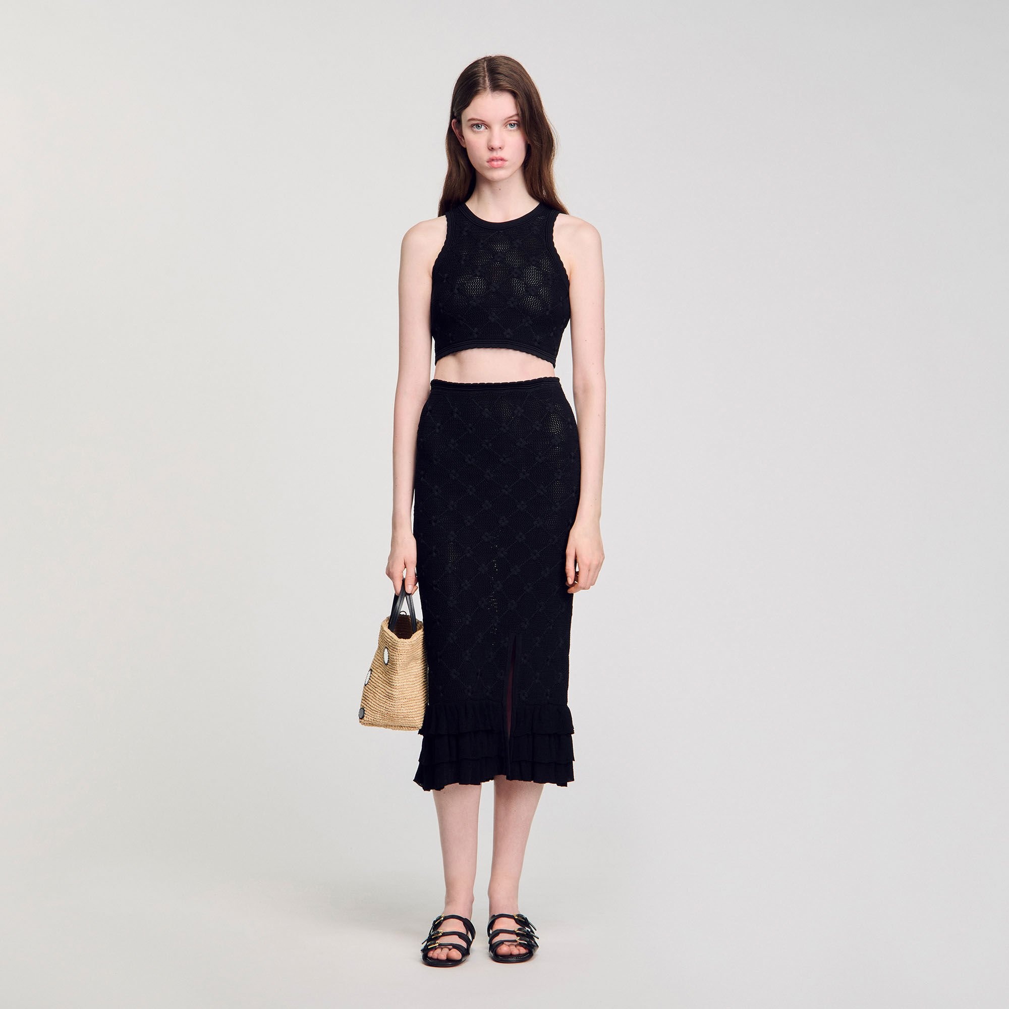 KNIT MIDI SKIRT - 1