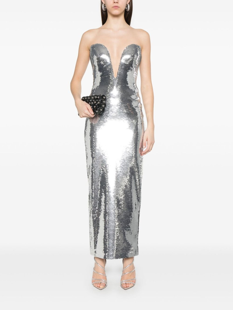 MÔNOT sequinned bustier midi dress outlook