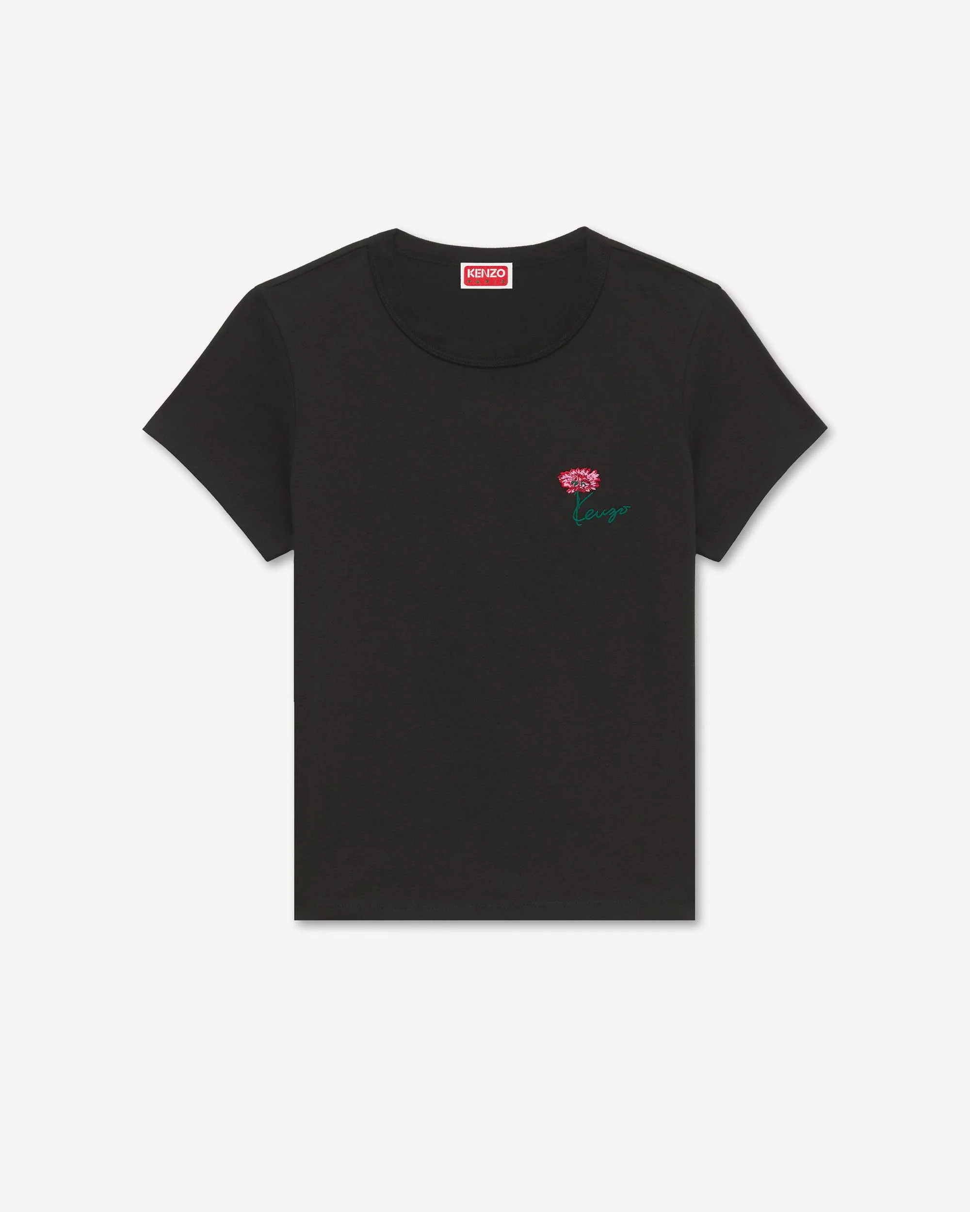 'KENZO Tulip' embroidered T-shirt in cotton - 1