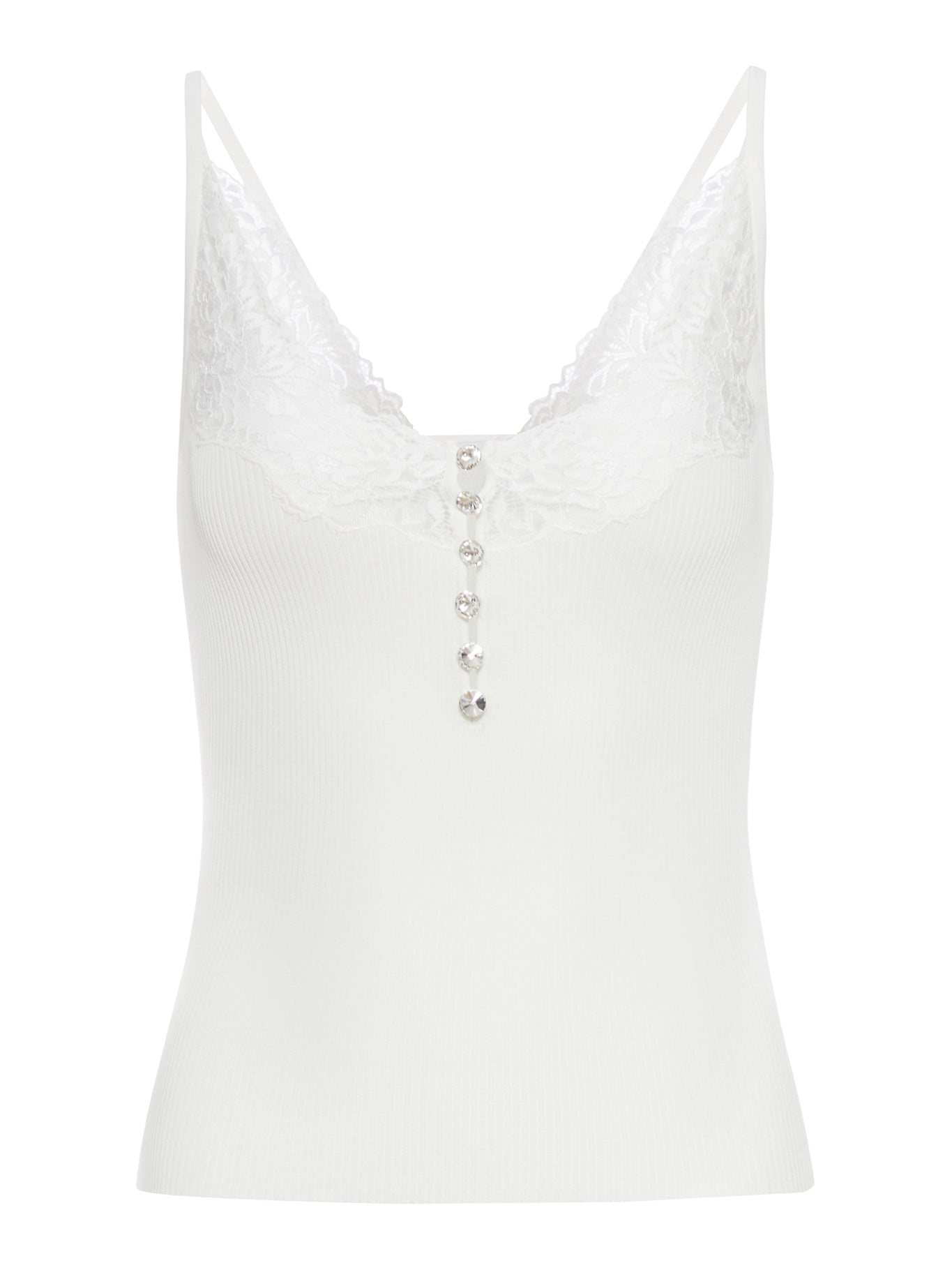 RIBBED TOP WITH LACE - 2