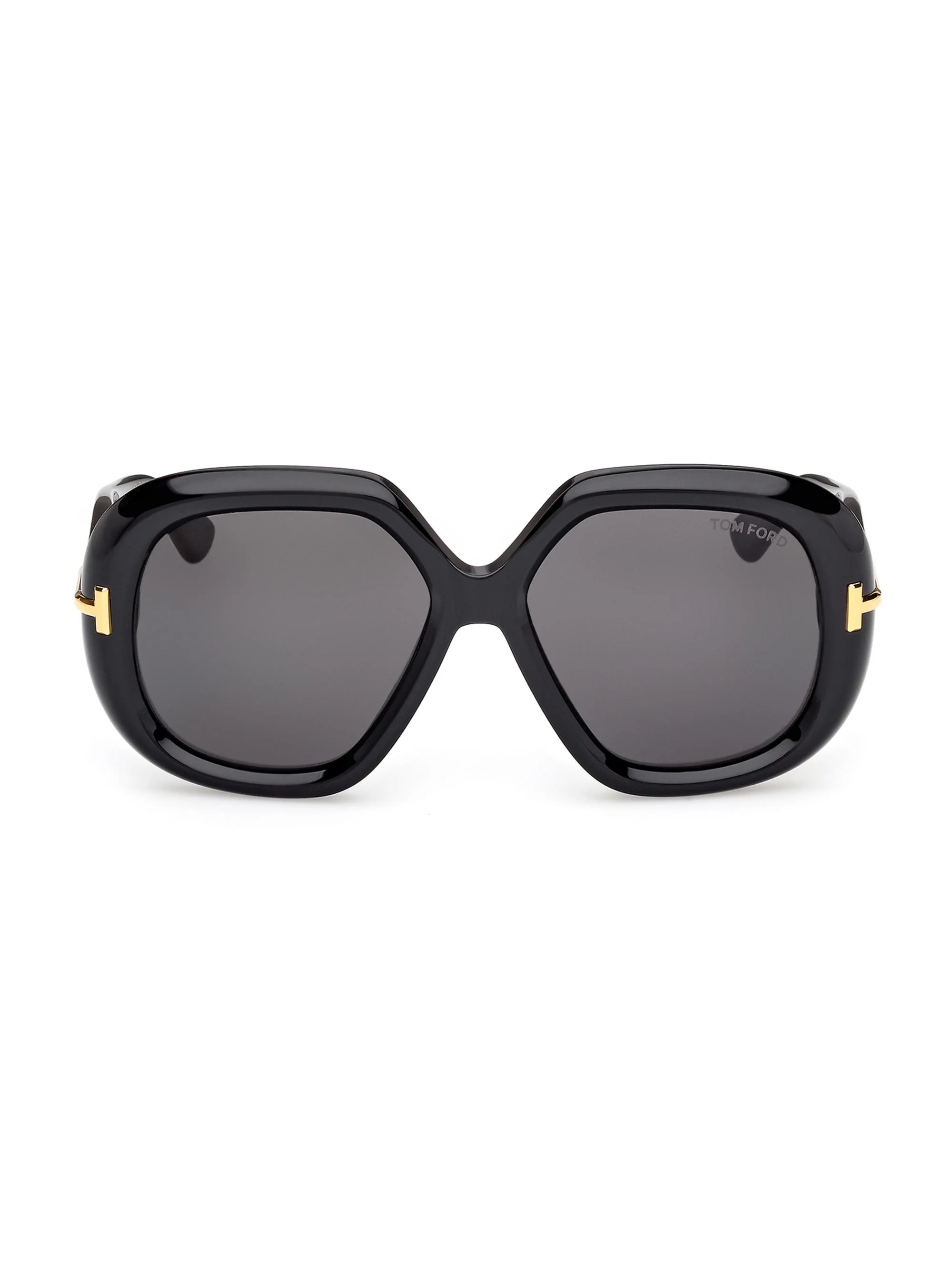 Women's Icon 56MM Geometric Sunglasses - Shiny Black Smoke - 1