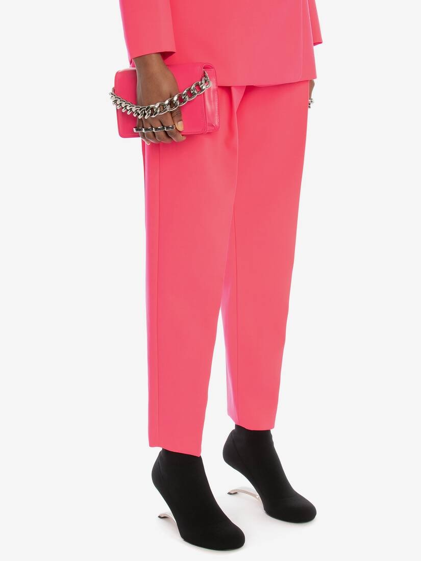 The Four Ring Mini With Chain in Neon Pink 6