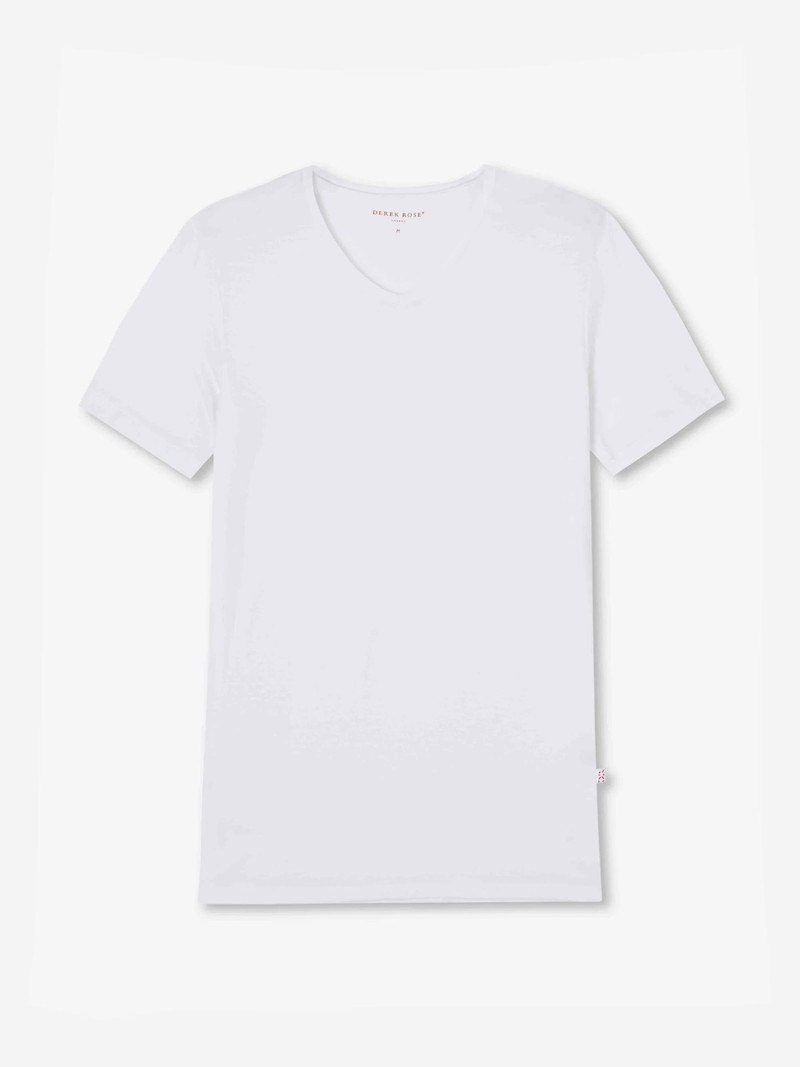 Men's Underwear V-Neck T-Shirt Alex Micro Modal Stretch White - 1