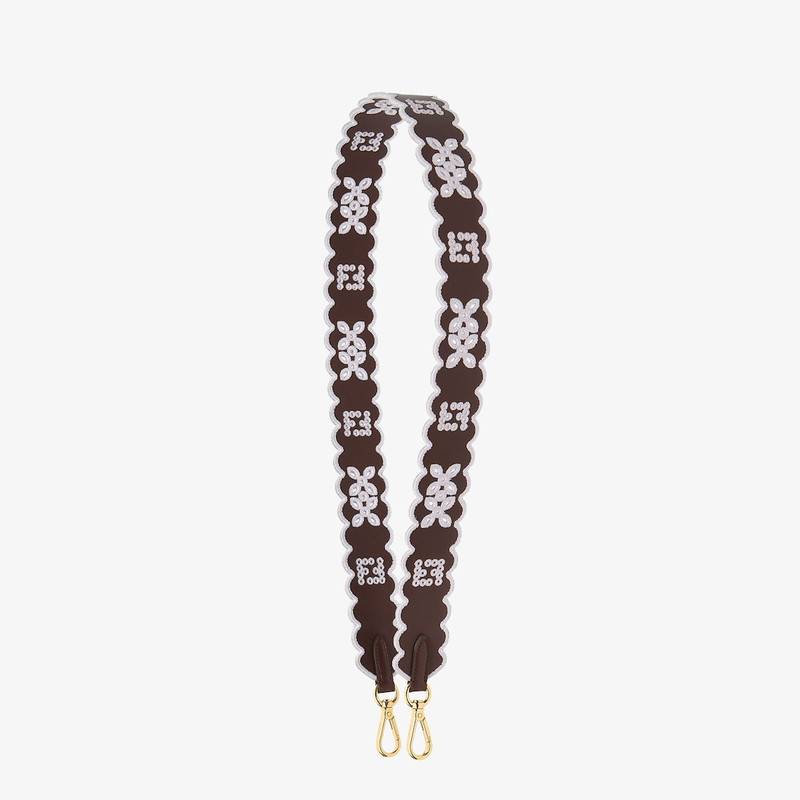 Strap You Mahogany brown leather shoulder strap 1