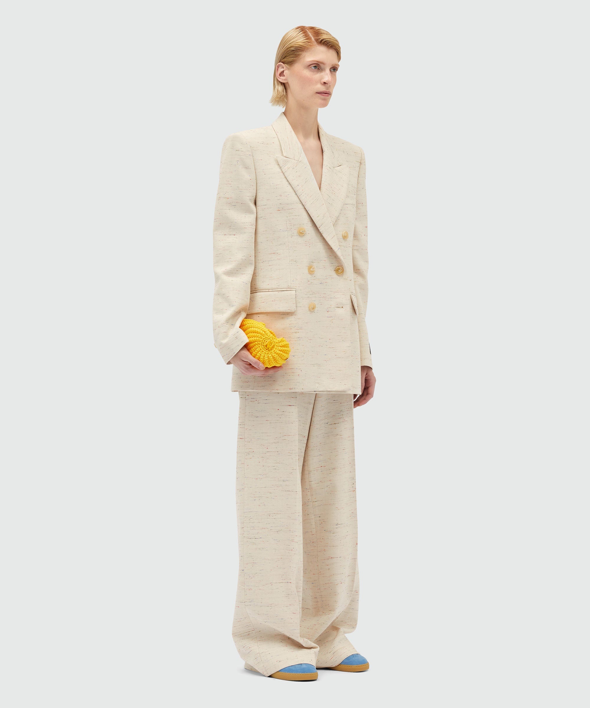 Palazzo trousers in fancy gabardine - 4