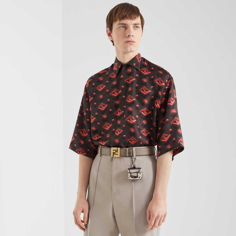FENDI Red silk shirt outlook